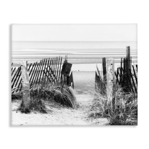 Stupell Industries Coastal Fenced Beach Path Canvas Art, 20 x 16, by Graffitee Studios