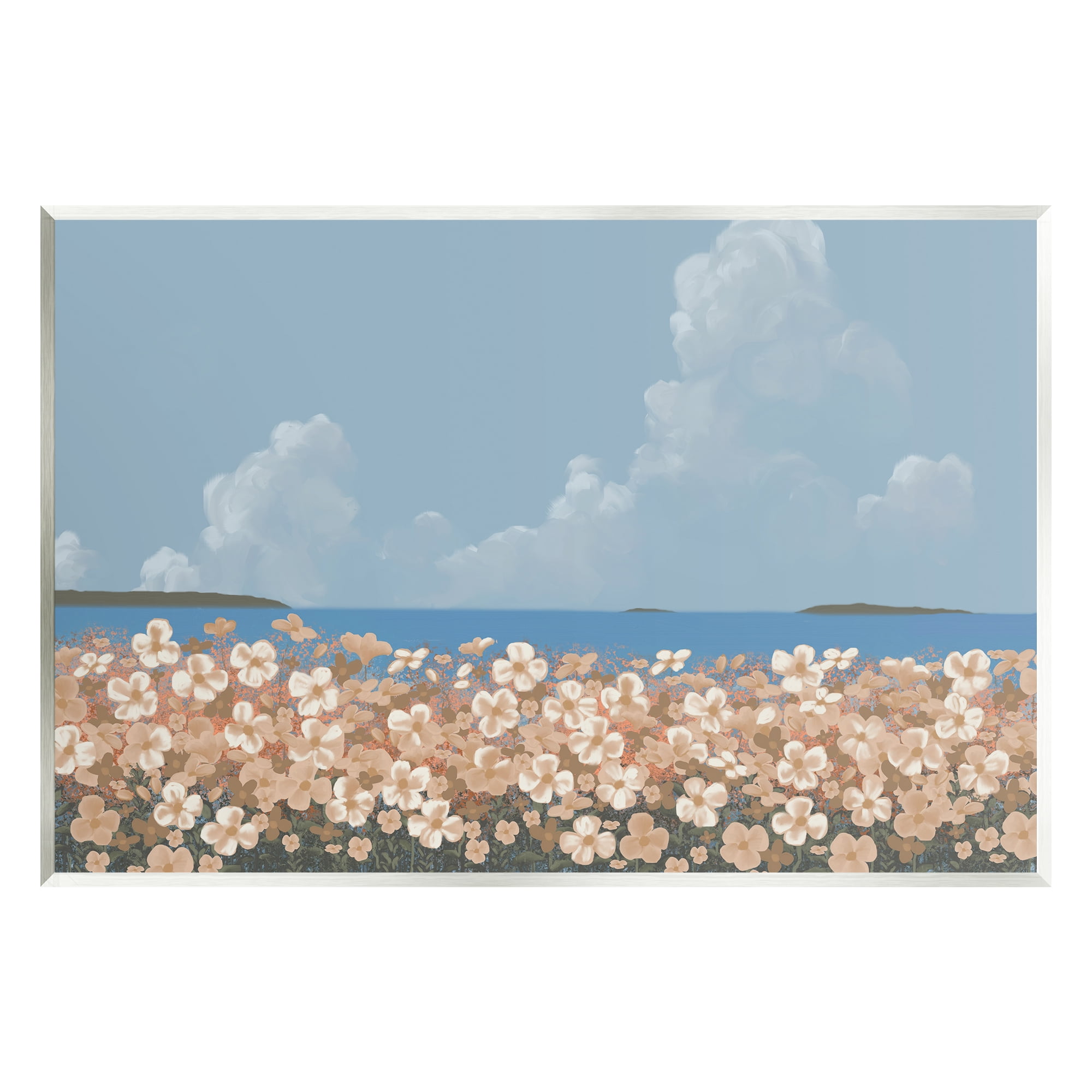 Stupell Industries Coastal Flower Meadow Botanical & Floral Painting Unframed Art Print Wall Art, 19 x 13