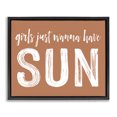 thumbnail image 1 of Stupell Industries Coastal Girls Wanna Have Sun Brown Black Floating Frame Canvas Art, 21 x 17, by Lettered and Lined, 1 of 8