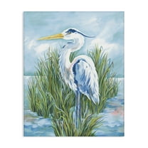 Stupell Industries Coastal Heron Bird Animals Painting Wrapped Canvas Canvas Art Print Wall Art, 16 x 20