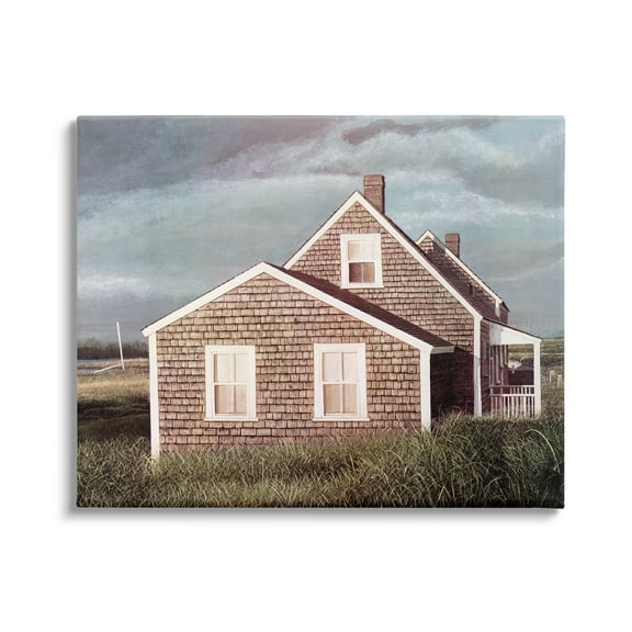 Stupell Industries Coastal Home Atmospheric Beachside Cloudy Sky Photograph Gallery Wrapped Canvas Print Wall Art, Design by Tom Mielko