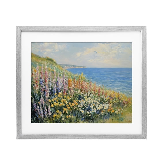Stupell Industries Traditional Coastal Hyacinth Garden Gray Framed Print Under Glass, 16 x 13, by Petals Prints Design