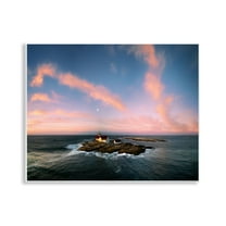 Stupell Industries Coastal Island Moon Overhead Landscape & Nature Photography Unframed Art Print Wall Art, 14 x 11