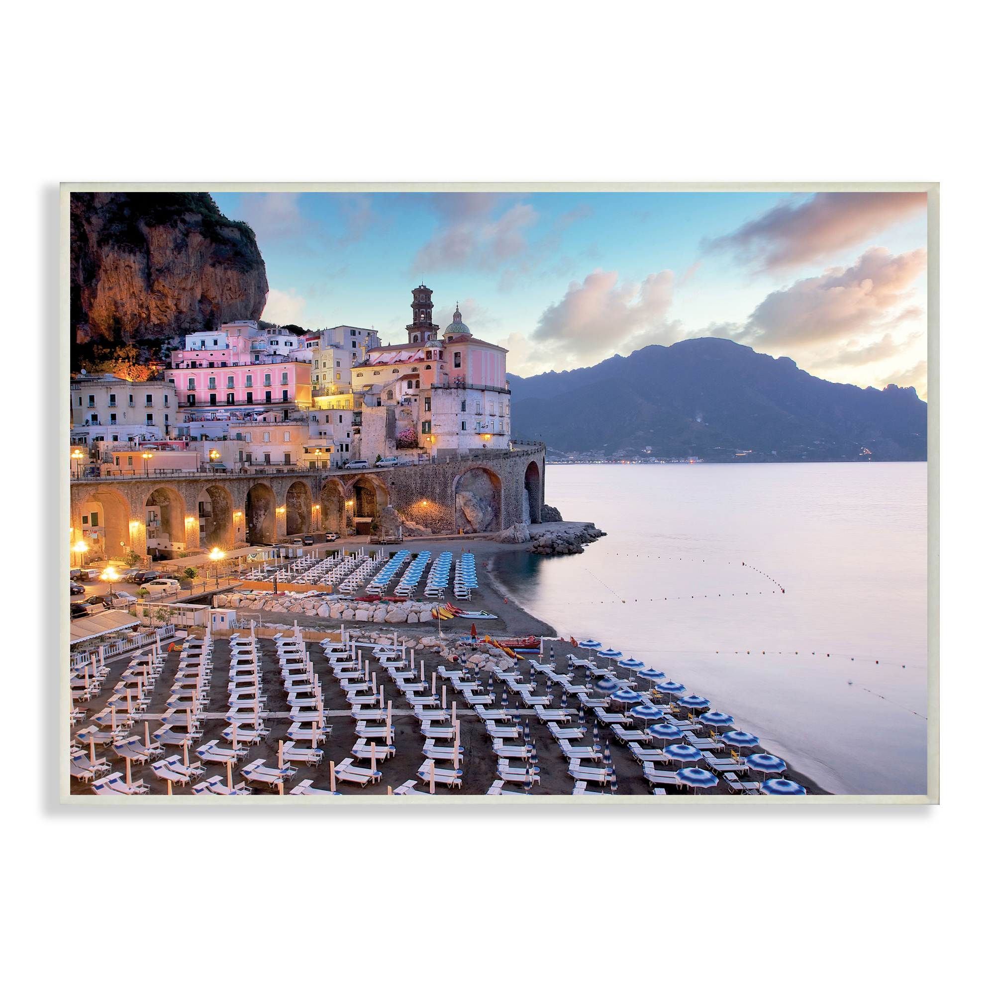 Stupell Industries Coastal Italian Beach Seaside Resort Cityscape Abstract Photography Unframed Art Print Wall Art, 10 x 15