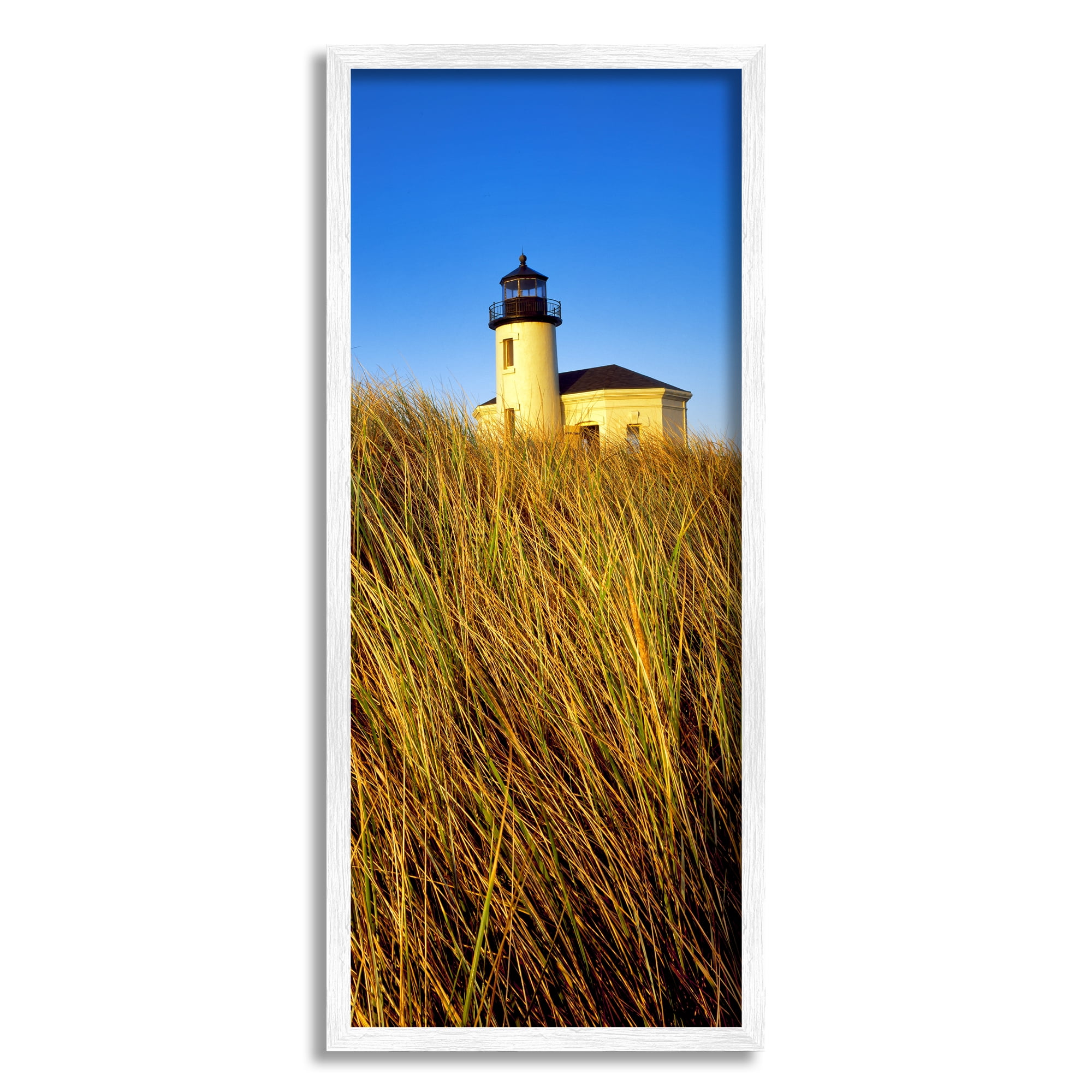 Stupell Industries Coastal Lighthouse Photography Coastal Photography White Framed Art Print Wall Art