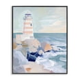 thumbnail image 1 of Stupell Industries Tropical Coastal Lighthouse in Pastels Black Framed Giclee Art, 16 x 20, by Creative Studio, 1 of 8