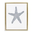 thumbnail image 1 of Stupell Industries Coastal Minimal Starfish on White Gold Floating Frame Canvas Art, 17 x 21, by Jetty Home LLC, 1 of 8
