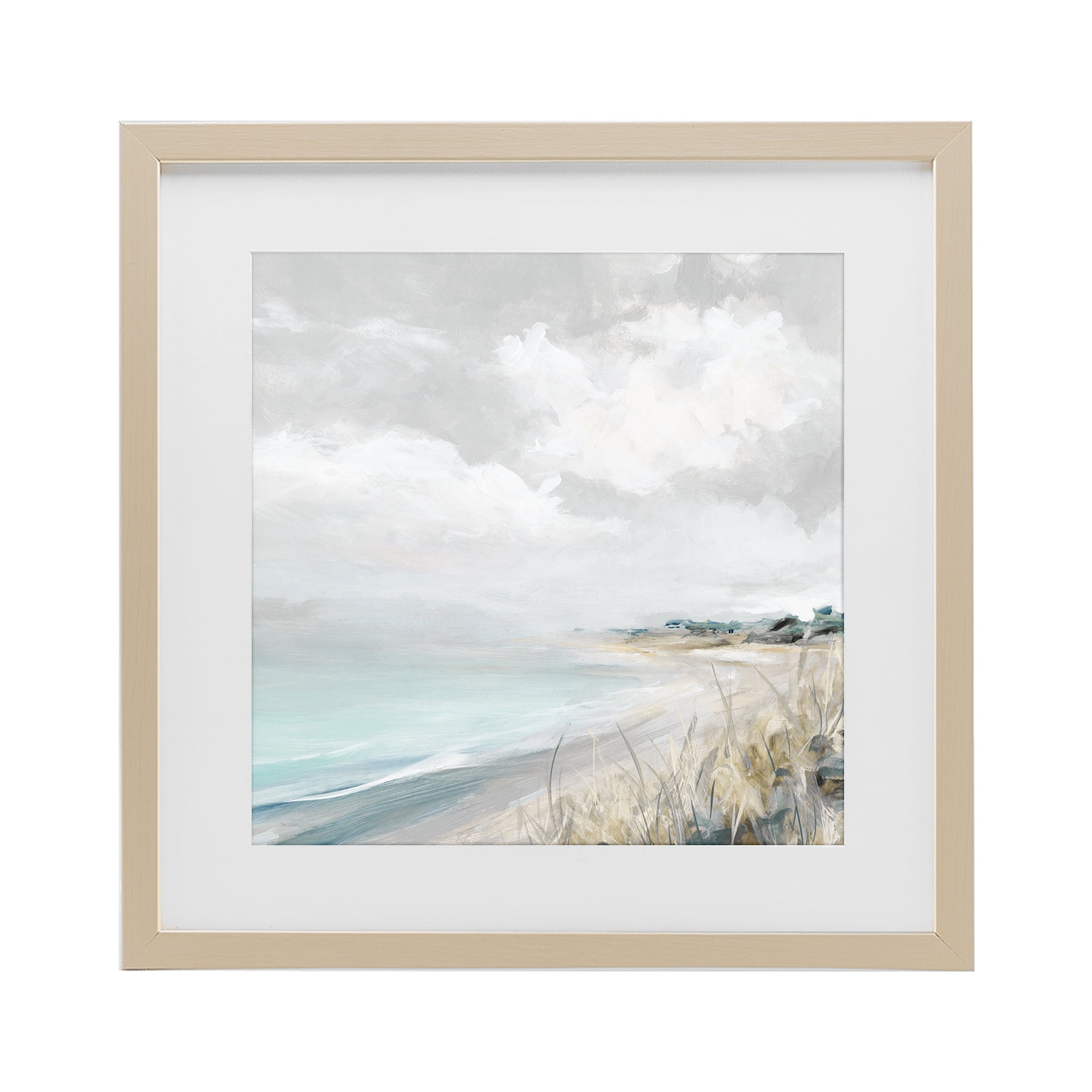 Stupell Industries Coastal Morning By The Dunes Birch Framed Print Under Glass, design by Carol Robinson