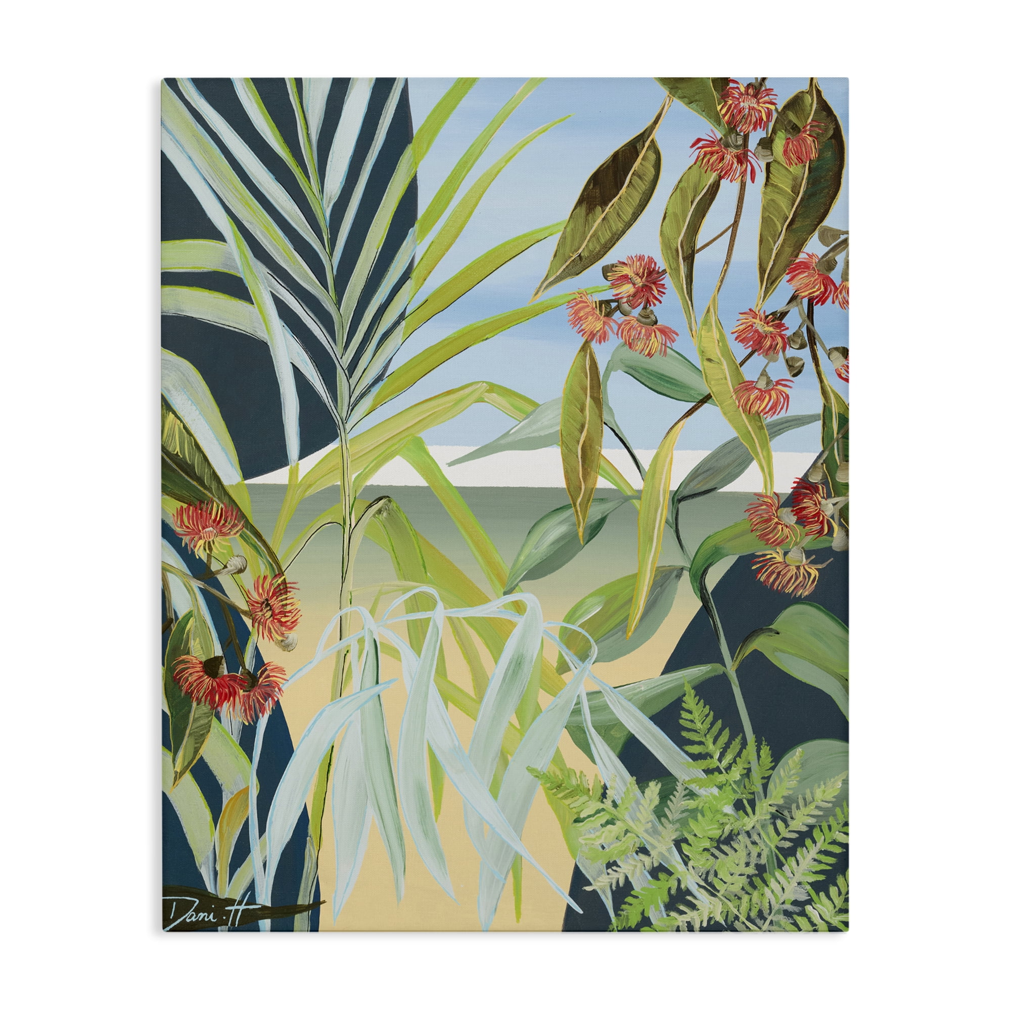 Stupell Industries Coastal Morning Leaves Canvas Wall Art, design by Dani Heyward