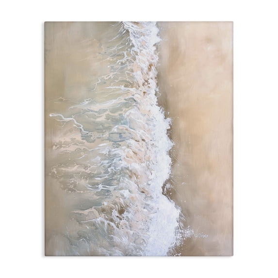 Stupell Industries Coastal Neutral Coast Wave Crash Canvas Art, 16 x 20, by Petals Prints Design