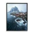 thumbnail image 1 of Stupell Industries Coastal Ocean Village Landscape Photography Black Framed Art Print Wall Art, 16 x 20, 1 of 9