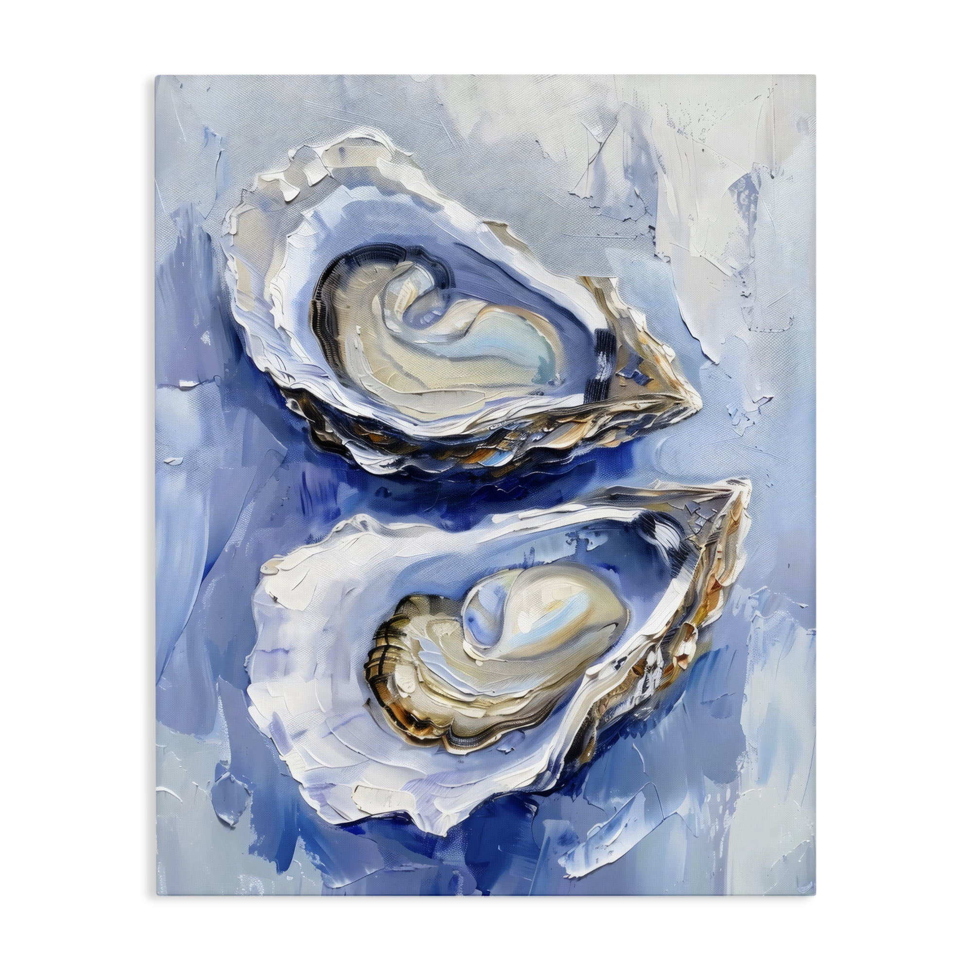 Stupell Industries Coastal Oysters in Pearlescent Light Canvas Wall Art, design by Creative Studio
