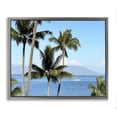 thumbnail image 1 of Stupell Industries Coastal Palm Trees & Sailboat Gray Floating Frame Canvas Art, 31 x 25, by Kali Wilson, 1 of 8