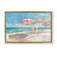 thumbnail image 1 of Stupell Industries Coastal Pastel Pink Watercolor Beach Gold Floating Frame Canvas Art, 31 x 21, by LSR Design Studio, 1 of 7