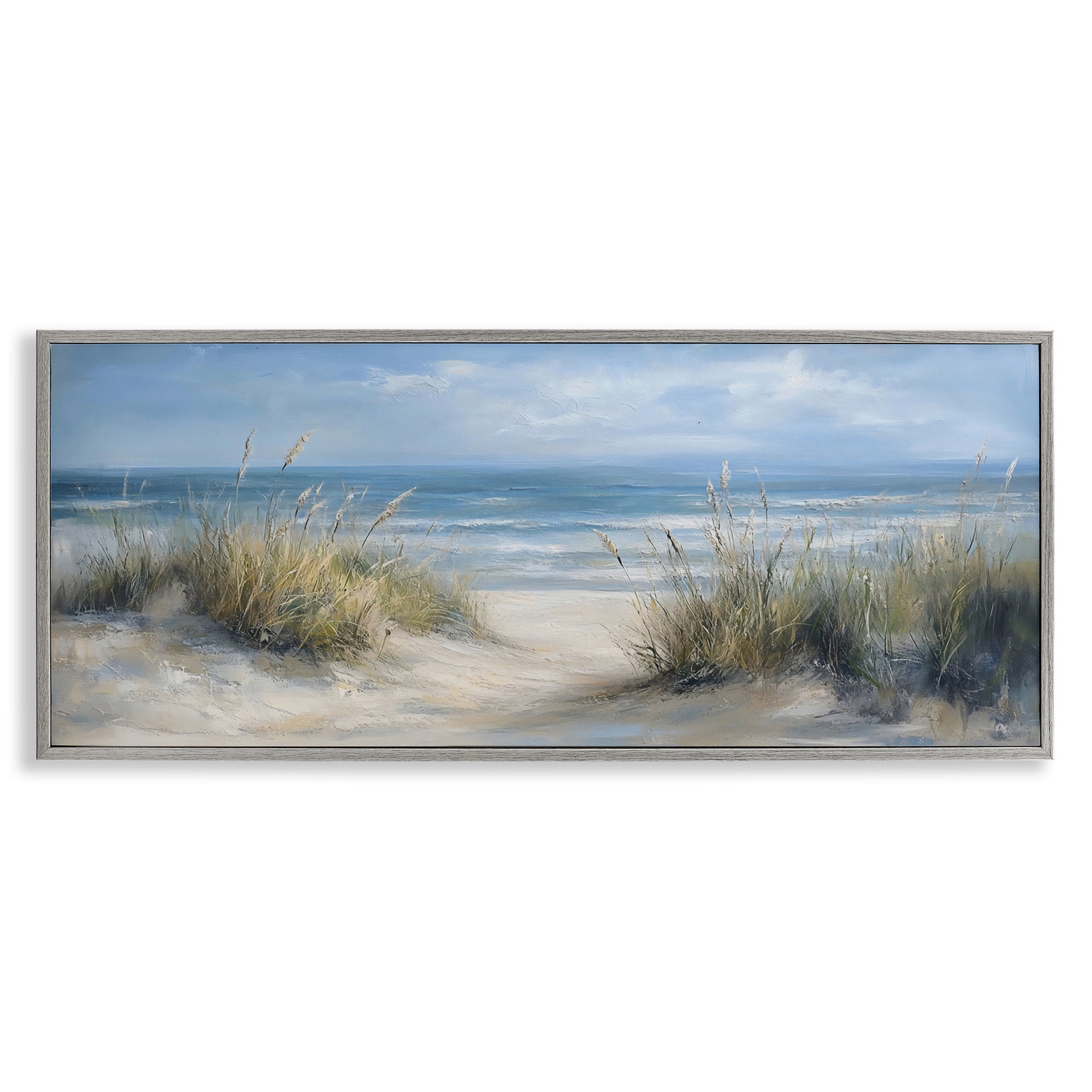 Stupell Industries Coastal Peace Dunes Gray Framed Giclee Art, design by LSR Design Studio