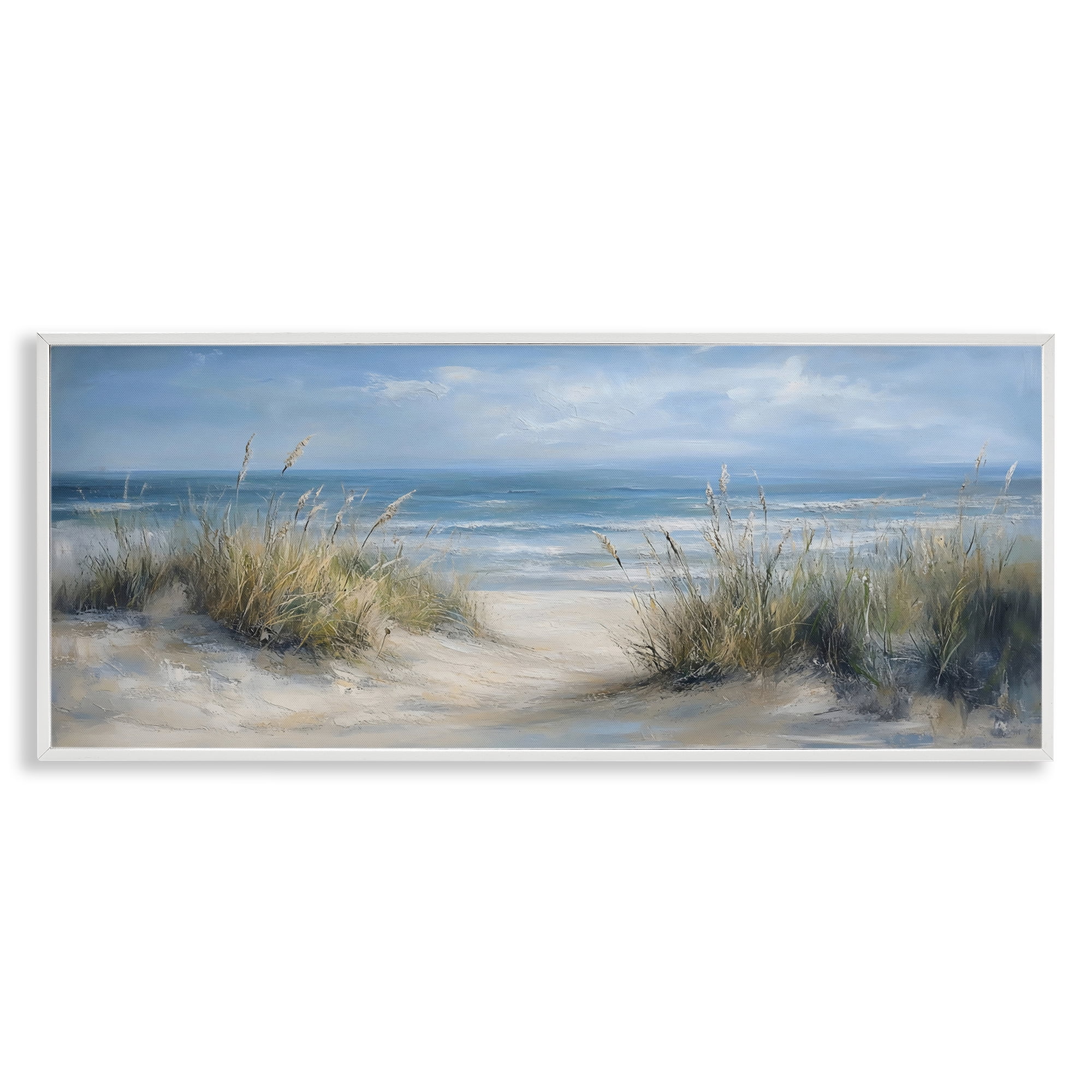 Stupell Industries Coastal Peace Dunes White Framed Giclee Art, design by LSR Design Studio