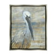 thumbnail image 1 of Stupell Industries Coastal Pelican Bird Abstract Portrait Painting Luster Gray Floating Framed Canvas Print Wall Art, Design by Paul Brent, 1 of 8