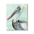 thumbnail image 1 of Stupell Industries Coastal Pelican Bird Watching Turquoise Ocean Portrait Paintings Gallery-Wrapped Canvas Print Wall Art, 16x20, by Jennifer Paxton Parker, 1 of 5