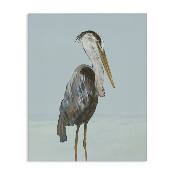 Stupell Industries Rustic Lodge Coastal Pelican Muted Blue Canvas Art, 24 x 30, by Julie DeRice