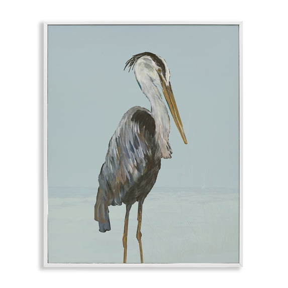 Stupell Industries Rustic Lodge Coastal Pelican Muted Blue White Framed Giclee Art, 16 x 20, by Julie DeRice