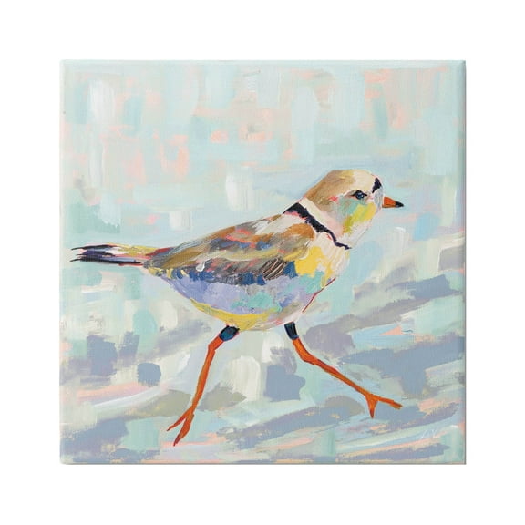 Stupell Industries Coastal Plover Abstract Bird Painting Gallery Wrapped Canvas Print Wall Art, Design by Jeanette Vertentes
