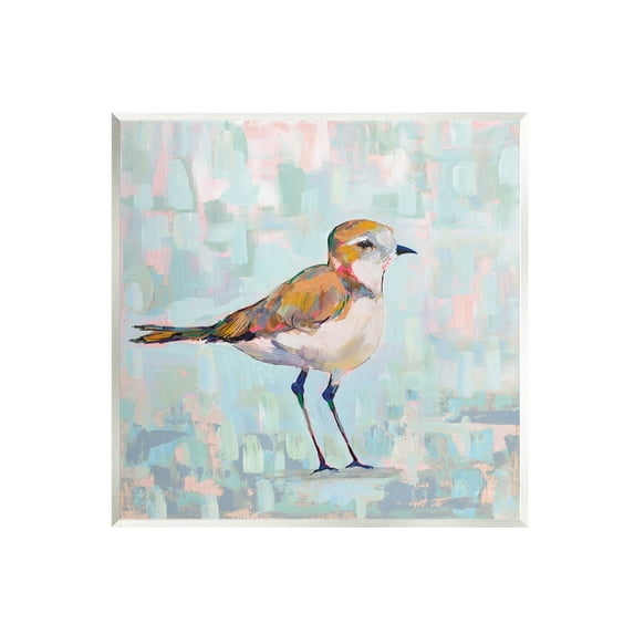 Stupell Industries Coastal Plover Nautical Bird Painting Unframed Art Print Wall Art, Design by Jeanette Vertentes