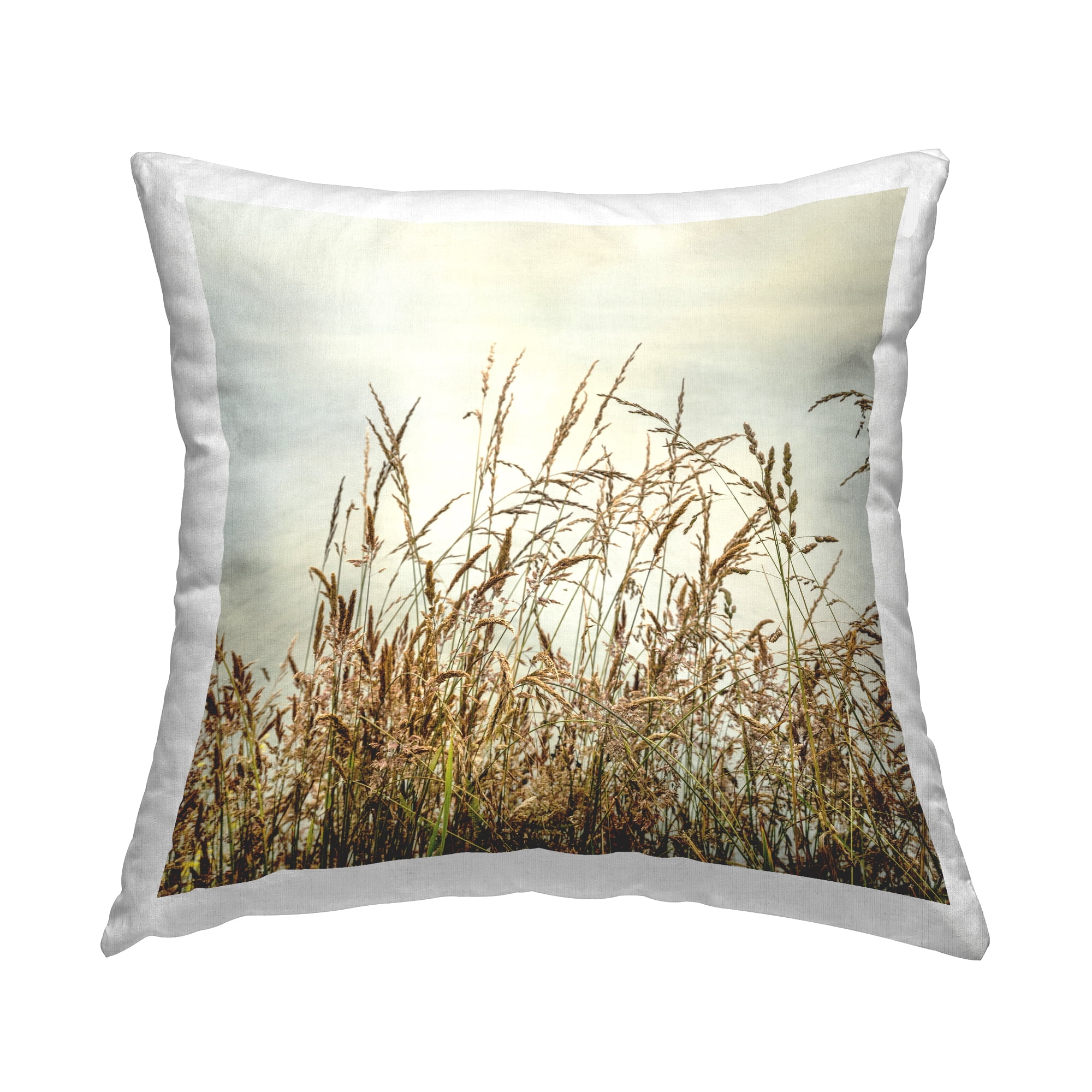 Stupell Industries Coastal Reeds View Decorative Printed Throw Pillow, 18 x 18