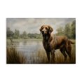 thumbnail image 1 of Stupell Industries Coastal Retriever Dog & Pond Canvas Art, 36 x 24, by Petals Prints Design, 1 of 8