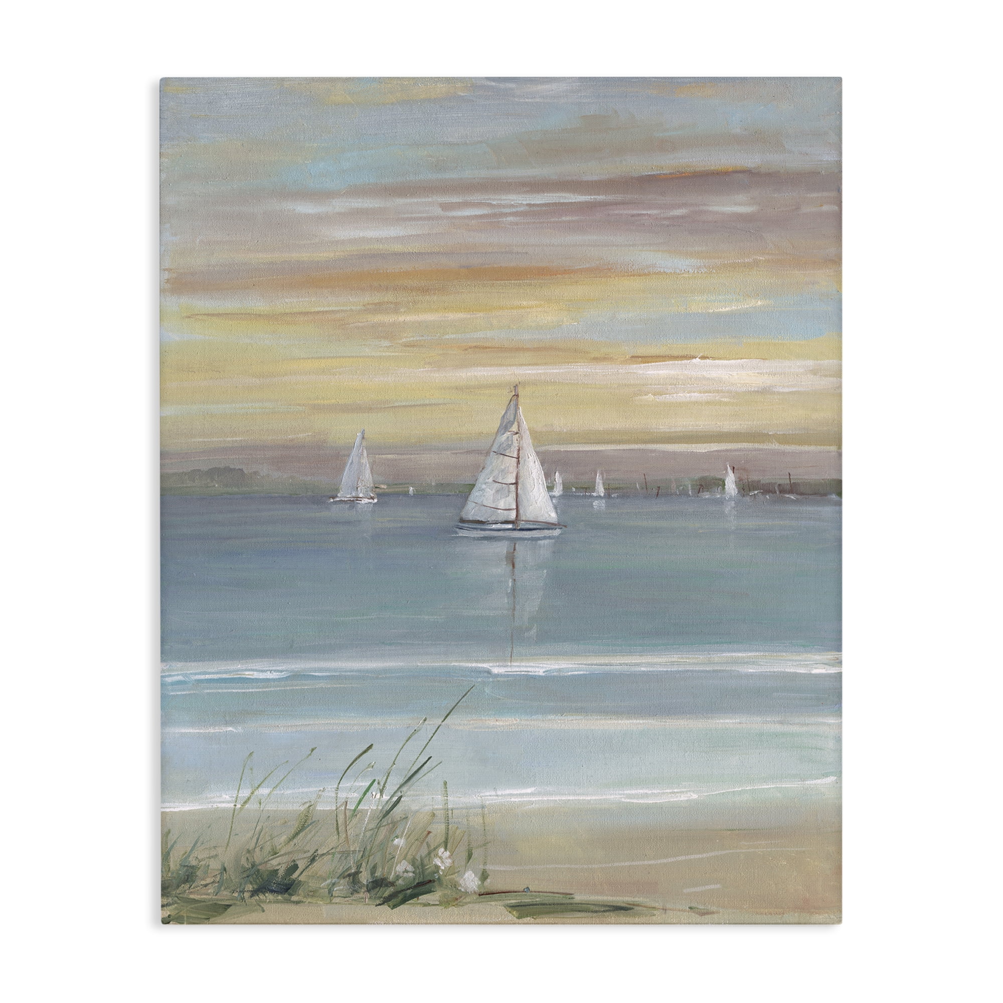 Stupell Industries Coastal Sailboats At Twilight Canvas Wall Art, design by Sally Swatland