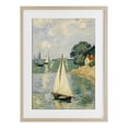 thumbnail image 1 of Stupell Industries Coastal Coastal Sailboats Under Swirling Clouds Birch Framed Print Under Glass, 17 x 23, by Angie Hawke, 1 of 8