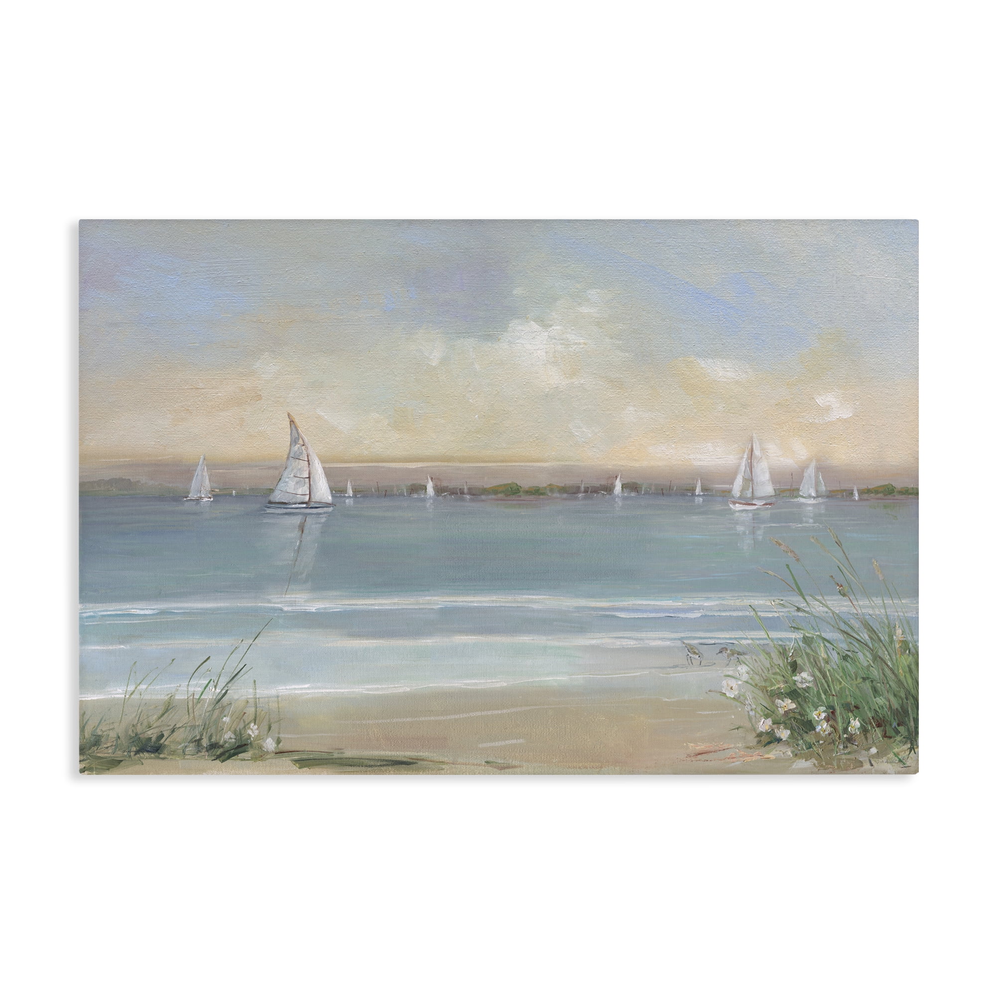 Stupell Industries Coastal Sailing At Dawn Canvas Wall Art, design by Sally Swatland