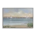 Stupell Industries Coastal Sailing At Dawn Gray Framed Giclee Art ... - Coastal Inspired Design For Apartments