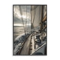 thumbnail image 1 of Stupell Industries Coastal Sailing Boat Wake Waves Black Framed Giclee Art, 12 x 18, by LSR Design Studio, 1 of 8