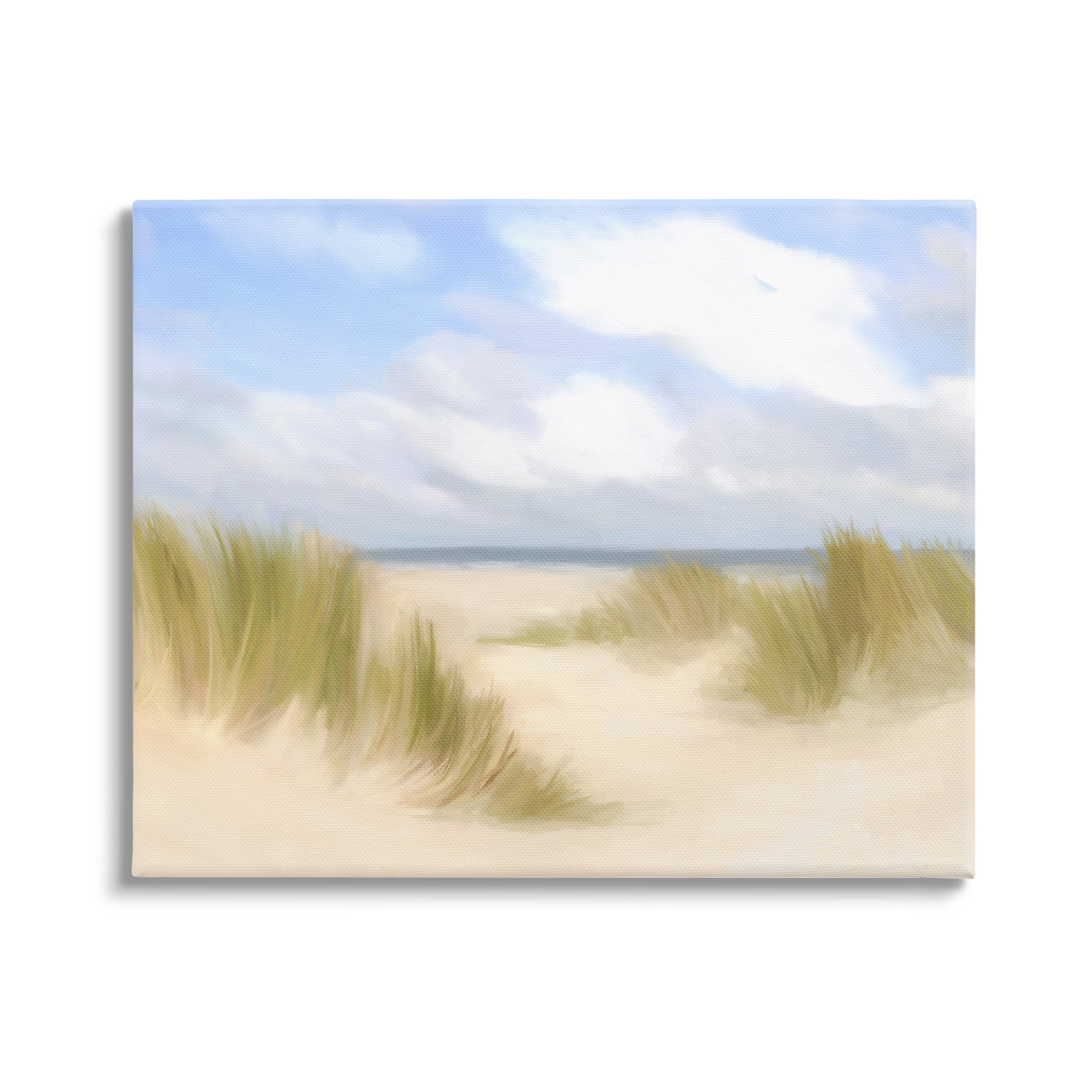 Stupell Industries Coastal Sand Dunes Nature Painting Gallery Wrapped Canvas Print Wall Art, 30 x 24