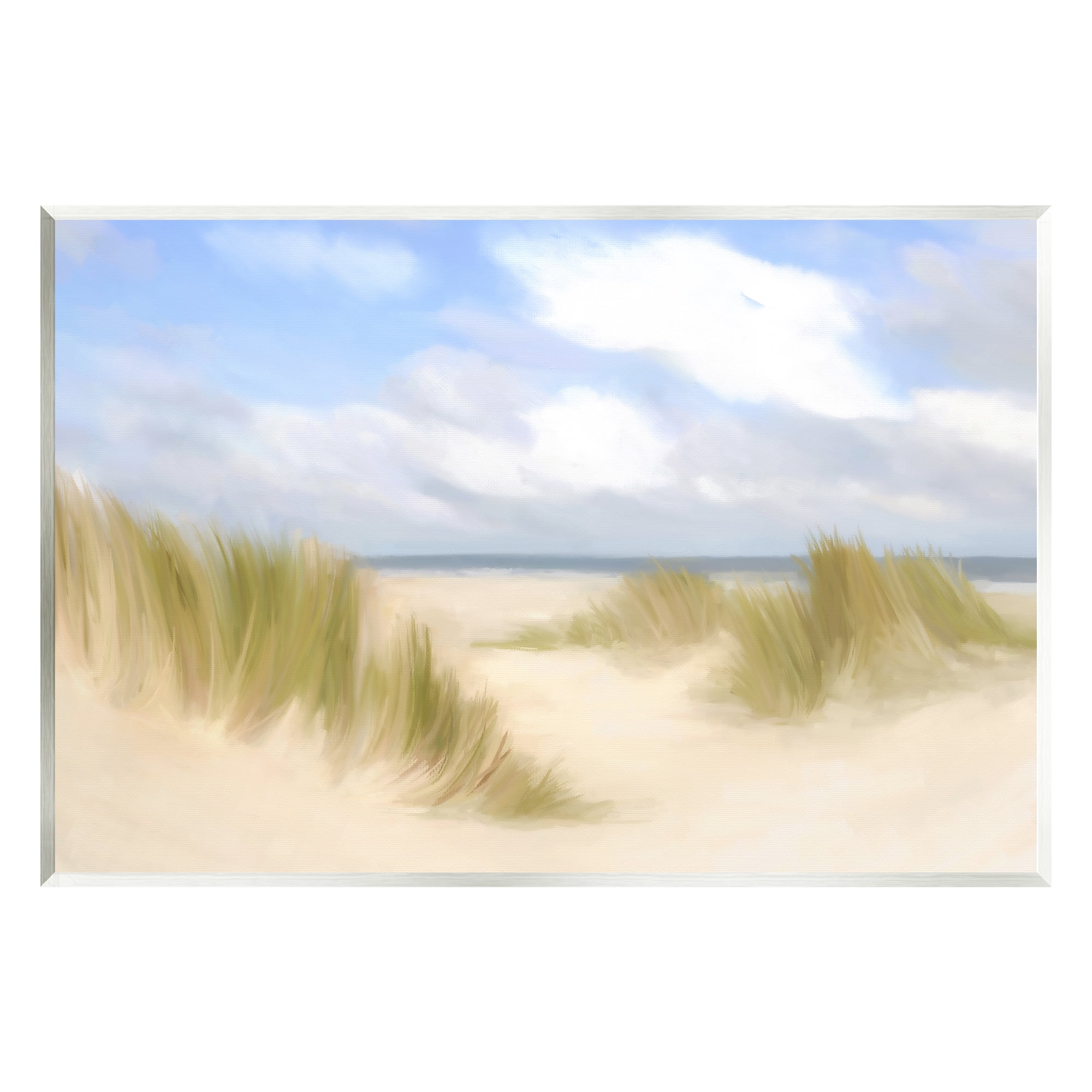 Stupell Industries Coastal Sand Dunes Nature Painting Unframed Art Print Wall Art, 15 x 10