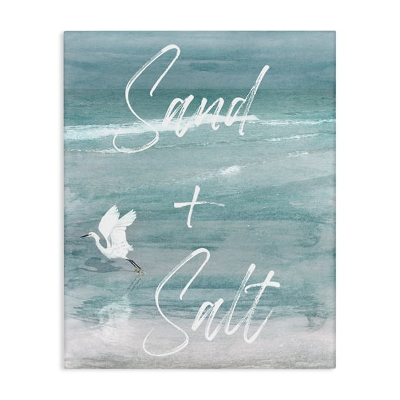 Stupell Industries Coastal Sand & Salt Beach Phrase Canvas Art, 30 x 40, by Christine Zalewski