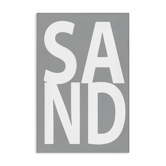 Stupell Industries Coastal Sand Word on Grey Canvas Art, 20 x 30, by Jamie MacDowell