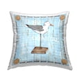 thumbnail image 1 of Stupell Industries Coastal Seagull Bird Rustic Border Square Decorative Printed Throw Pillow, 18 x 18,, 1 of 4