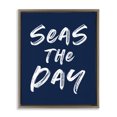 thumbnail image 1 of Stupell Industries Coastal Seas The Day Sentiment Brown Floating Frame Canvas Art, 17 x 21, by Lettered and Lined, 1 of 8
