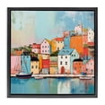 thumbnail image 1 of Stupell Industries Coastal Seaside Neighborhood Black Floating Frame Canvas Art, 18 x 18, by Irena Orlov, 1 of 7
