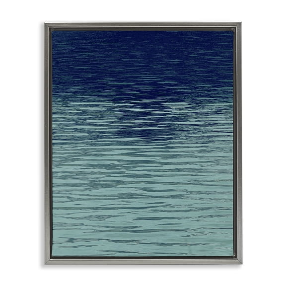 Stupell Industries Coastal Shadow on Sea Ripples Gray Floating Frame Canvas Art, 25 x 31, by Maggie Olsen