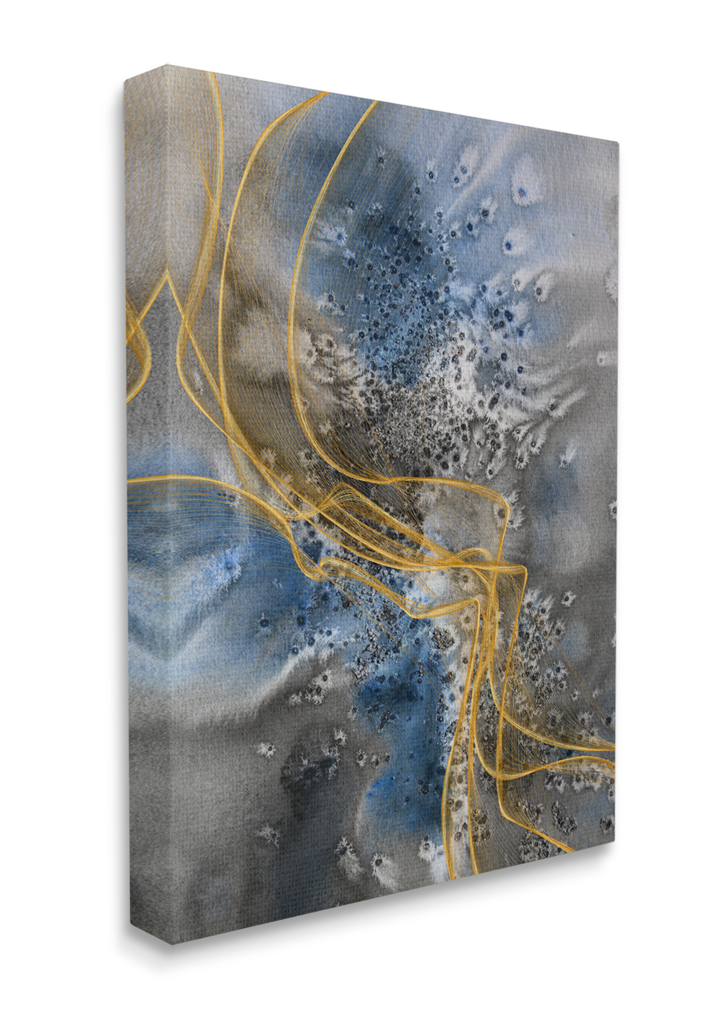 Stupell Industries Coastal Shore Inspired Abstract Design Blue Gray Canvas Wall Art, 30 x 40, Design by Irena Orlov