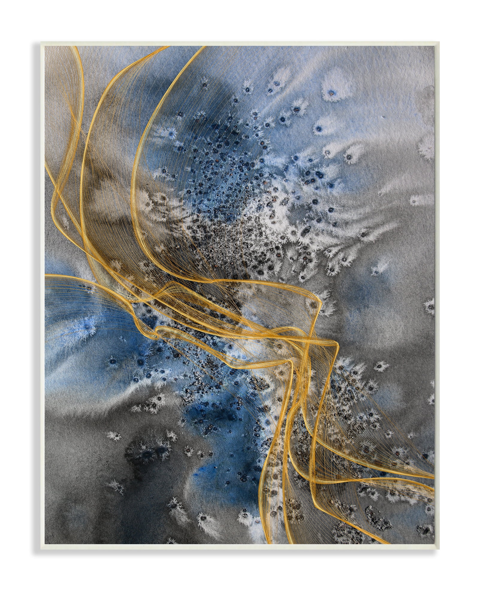 Stupell Industries Coastal Shore Inspired Abstract Design Blue Gray Wall Plaque, 10 x 15, Design by Irena Orlov