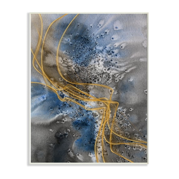 Stupell Industries Coastal Shore Inspired Abstract Design Blue Gray Wall Plaque, 10 x 15, Design by Irena Orlov