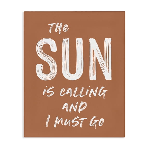 Stupell Industries Coastal Sun Is Calling Must Go Canvas Art, 16 x 20, by Lettered and Lined