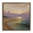 thumbnail image 1 of Stupell Industries Coastal Sunset Reflecting over Beach Brown Floating Frame Canvas Art, 18 x 18, by Amelia Noyes, 1 of 7
