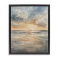 thumbnail image 1 of Stupell Industries Transitional Coastal Sunset over Gentle Waves Black Floating Frame Canvas Art, 17 x 21, by Petals Prints Design, 1 of 8