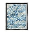 thumbnail image 1 of Stupell Industries Coastal Tile Abstract Soft Blue Beige Shapes Jet Black Framed Floating Canvas Wall Art, 24x30, by Grace Popp, 1 of 5