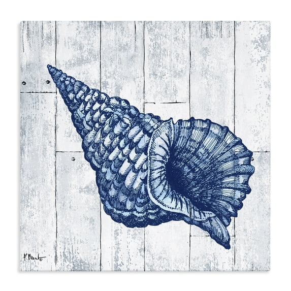 Stupell Industries Rustic Lodge Coastal Timberland Conch Canvas Art, 36 x 36, by Paul Brent