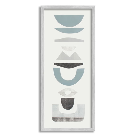 Stupell Industries Coastal Tone Totem Shapes Geometric Symbol Pattern, 10 x 24, Design by Rob Delamater